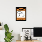Waarschuwing Temperamental Trombonist Poster (Thuiskantoor)