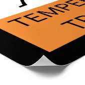 Waarschuwing Temperamental Trombonist Poster (Hoek)