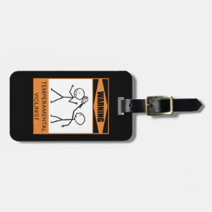 Waarschuwing! Temperamental Violinist Bagagelabel