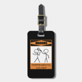 Waarschuwing! Temperamental Violinist Bagagelabel (Voorkant verticaal)