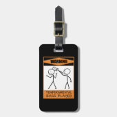 Waarschuwing! Temperatuurbassspeler Bagagelabel (Voorkant verticaal)