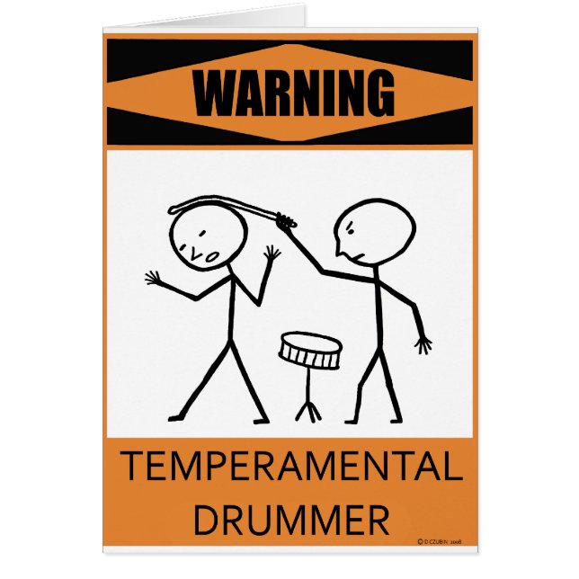 Waarschuwing temperatuurdrummer (Voorkant)