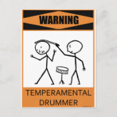 Waarschuwing temperatuurdrummer briefkaart (Voorkant)
