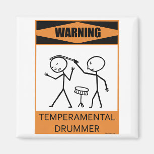 Waarschuwing temperatuurdrummer magneet