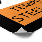 Waarschuwing Tijdelijk Poster drumspeler (Hoek)