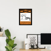 Waarschuwing Tijdelijk Poster Marimba Player (Thuiskantoor)