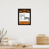 Waarschuwing Tijdelijk Poster Marimba Player (Keuken)