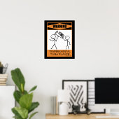 Waarschuwing Tijdelijk Poster Tuba Player (Thuiskantoor)