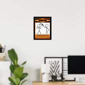 Waarschuwing Tijdelijk Poster van Euphonium Player (Thuiskantoor)