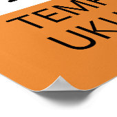 Waarschuwing Tijdelijk Ukulele Player-Poster Poster (Hoek)