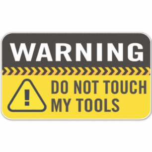 Waarschuwing Tik niet op Mijn Sticker Tools