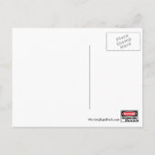 Waarschuwing TOEGEVOEGD AAN CHOCOLAAT Briefkaart (Achterkant)