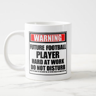 Waarschuwing toekomstige Football Player hard op h Grote Koffiekop
