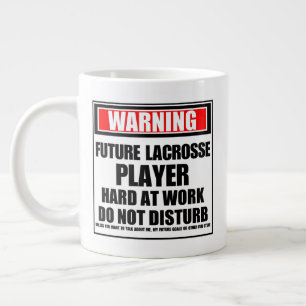 Waarschuwing Toekomstige Lacrosse Player hard op h Grote Koffiekop