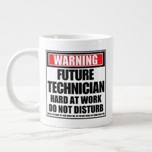 Waarschuwing Toekomstige technicus hard op het wer Grote Koffiekop