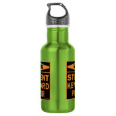 Waarschuwing! Toetsenbordspeler voor studenten! Waterfles (Achterkant)