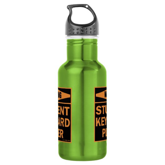 Waarschuwing! Toetsenbordspeler voor studenten! Waterfles (Achterkant)