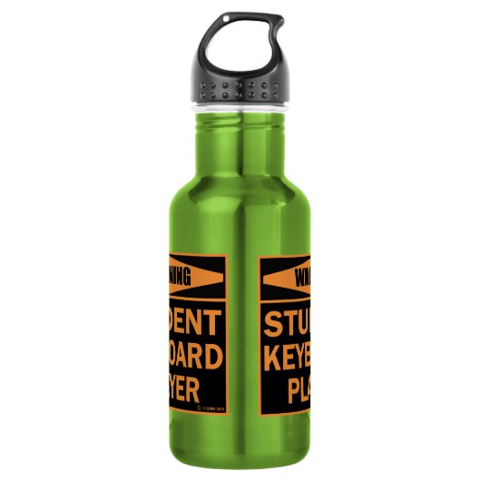 Waarschuwing! Toetsenbordspeler voor studenten! Waterfles (Voorkant)