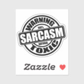 Waarschuwing Toxic Sarcasm Funny Antisocial Sticker (Vel)