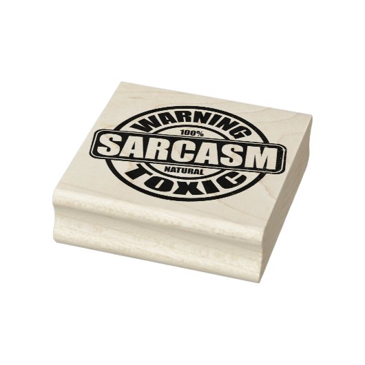 Waarschuwing Toxic Sarcasm Funny Label Rubberstempel (Stempel)