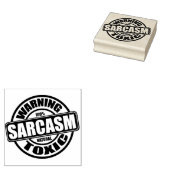 Waarschuwing Toxic Sarcasm Funny Label Rubberstempel (Gestempeld)