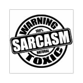 Waarschuwing Toxic Sarcasm Funny Label Rubberstempel (Afrduk)