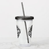 Waarschuwing Toxic Sarcasm Funny Quote Acryl Drinkbeker (Links)