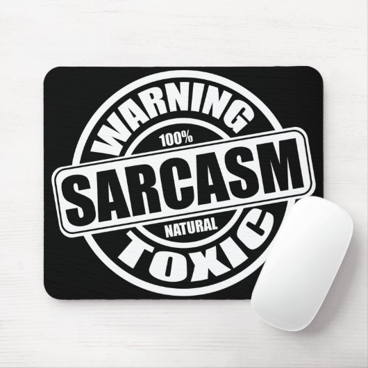 Waarschuwing Toxic Sarcasm Humor Muismat (Met muis)