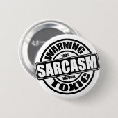 Waarschuwing Toxic Sarcasm Humoureus Gezegde Ronde Button 5,7 Cm (Voorkant /achterkant)