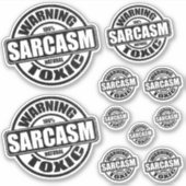 Waarschuwing Toxic Sarcasm Humoureus label (Voorkant)