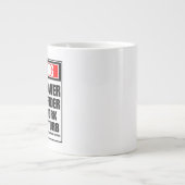 Waarschuwing treintractor Rider hard op het werk Grote Koffiekop (Voorkant)