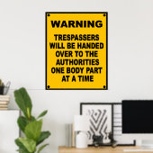 Waarschuwing Trespassers Poster (Thuiskantoor)
