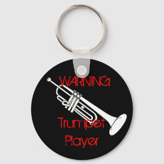 Waarschuwing: Trumpet Player Sleutelhanger