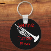 Waarschuwing: Trumpet Player Sleutelhanger (Voorkant)