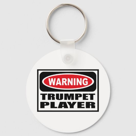 Waarschuwing TRUMPET PLAYER Sleutelhanger (Voorkant)