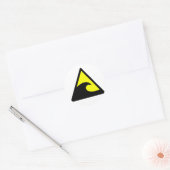 Waarschuwing Tsunami Wave Sign Ronde Sticker (Envelop)