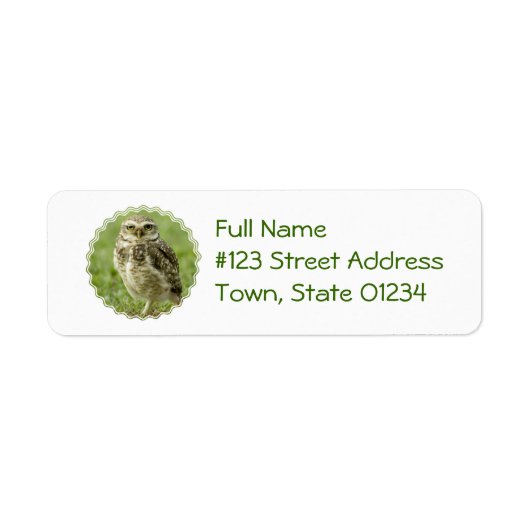 Waarschuwing Uil Mailing Labels (Voorkant)