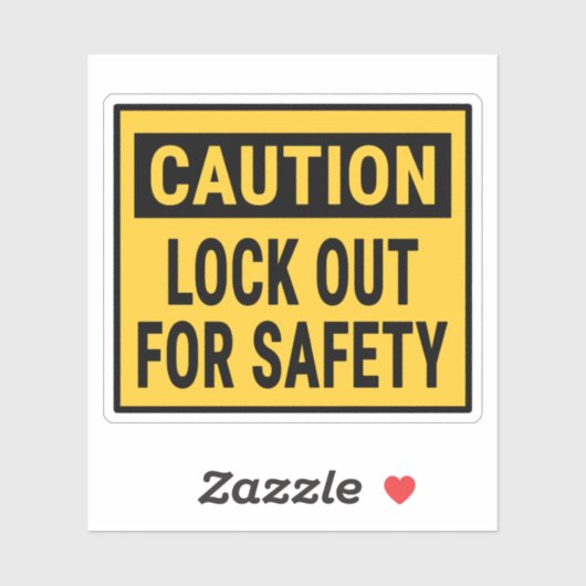 Waarschuwing Uitsluiten voor veiligheid Sticker (Vel)