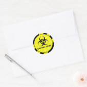 Waarschuwing urine ronde sticker (Envelop)