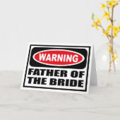 WAARSCHUWING VADER VAN HET BRUID WENSKAART KAART (Gele Bloem)