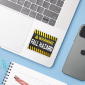 Waarschuwing Valgevaar Sticker (Laptop met iPhone)