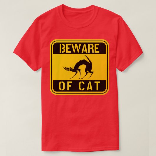 WAARSCHUWING VAN CAT-gekke kattenhuiseigenaar kan T-shirt (Design voorkant)
