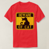 WAARSCHUWING VAN CAT-gekke kattenhuiseigenaar kan T-shirt (Design voorkant)