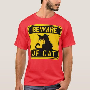 WAARSCHUWING VAN CAT-gekke kattenhuiseigenaar kan T-shirt