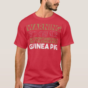 Waarschuwing van cavia's over cavia's t-shirt