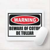 WAARSCHUWING VAN COTON DE TULEAR Mousepad Muismat (Met muis)