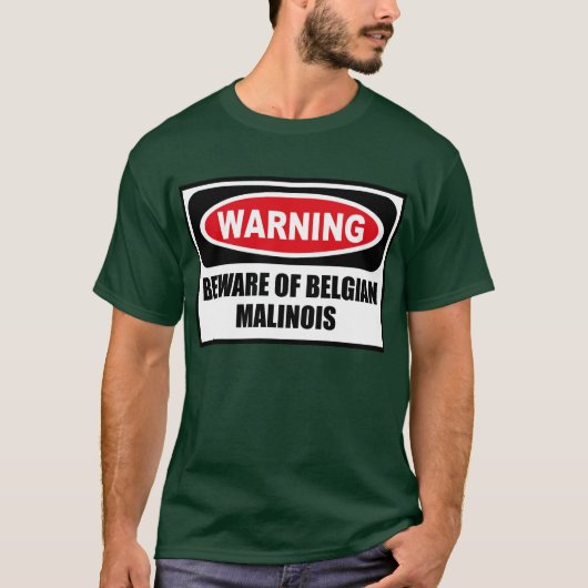 WAARSCHUWING VAN DE BELGISCHE MALINOIS Mannen Donk T-shirt (Voorkant)