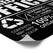 Waarschuwing van de correctieambtenaar met dun zil poster (Hoek)