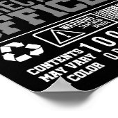 Waarschuwing van de correctieambtenaar met dun zil poster (Hoek)