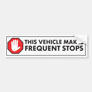 WAARSCHUWING VAN DE FREQUENTE STOPS-VOORZIENING VA BUMPERSTICKER